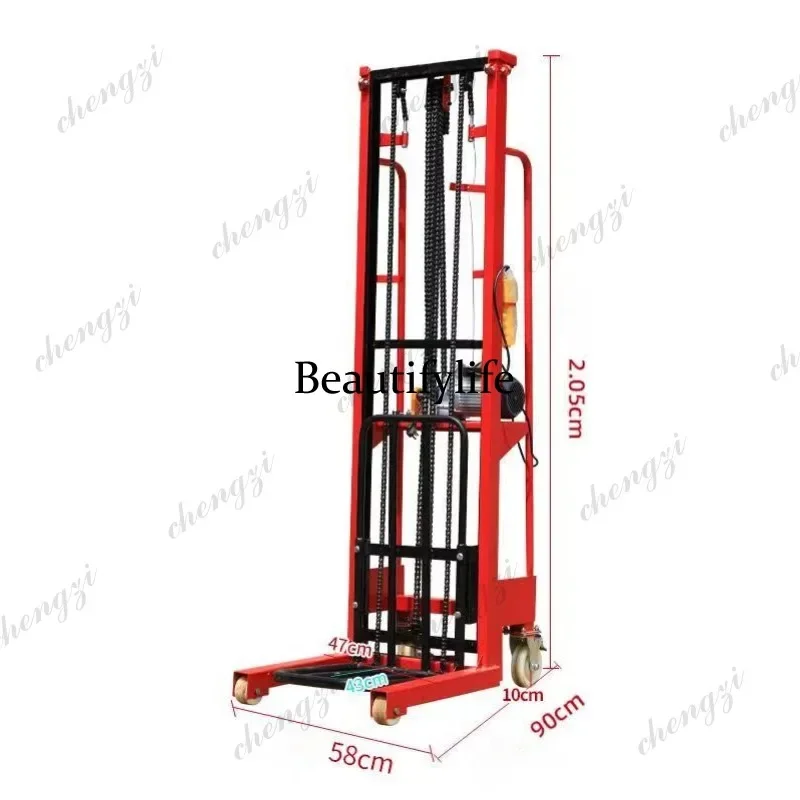 A172  220V household small lift electric stacker forklift handling loading and unloading stacker