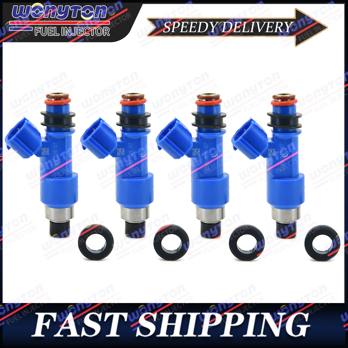 4PCS Fuel Injectors Fits For Subaru 842-12341 For 16611-AA720 WRX / STI Dark