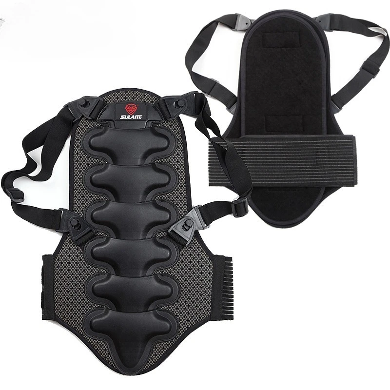 Padded Ski Back Protector, Thick Snowboard Spine Guard for Riding or Outdoor Sports, Abrasion-Resistant Protective Shell