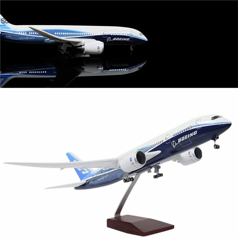 

18” 1:130 Scale Model Jet Boeing 787 Plane Model Aircraft Model Kits Display Diecast Airplane Model for Adults