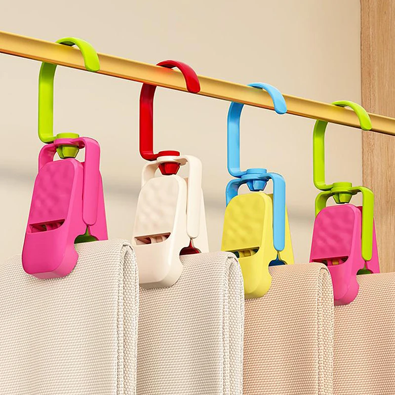 1PCS Multi Portable Pants Drying Clips Travel Laundry Helper Use Clothes Pegs Dopamine Household Wardrobe Storage Seamless Hook