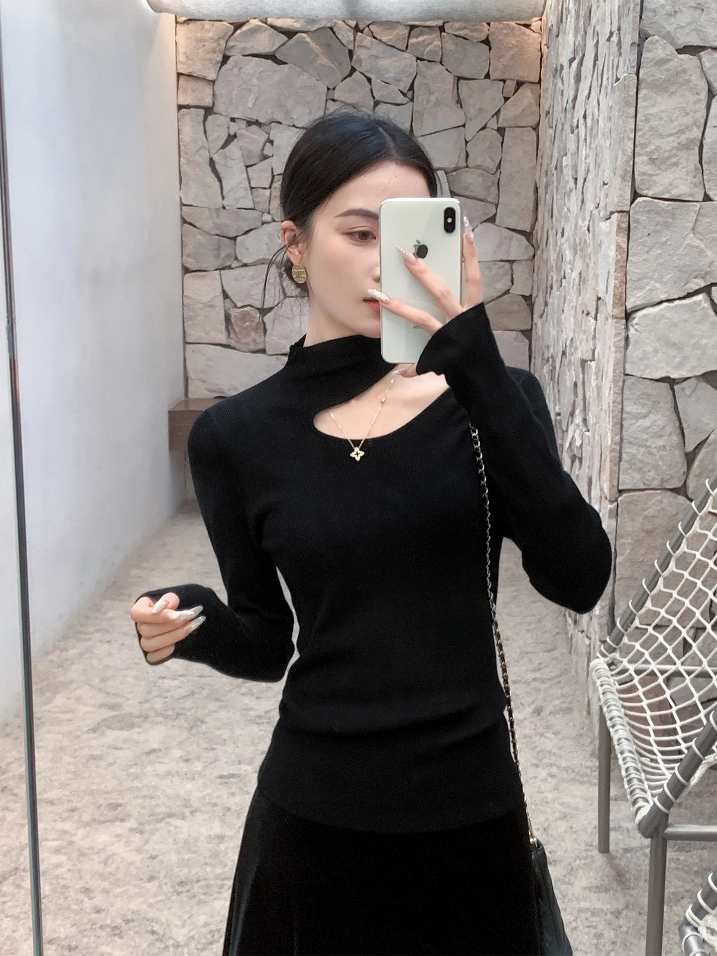 

Женский вязаный свитер из смесовой шерсти Bla, приталенный крой, новый дизайн, зимний, базовый, комфортный, средней мягкости, повседневный, длинный рукав