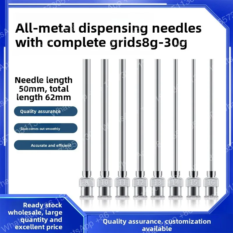 400PCS 2-inch stainless steel dispensing needle tube length 50mm dispensing needle nozzle bayonet all-metal high precision