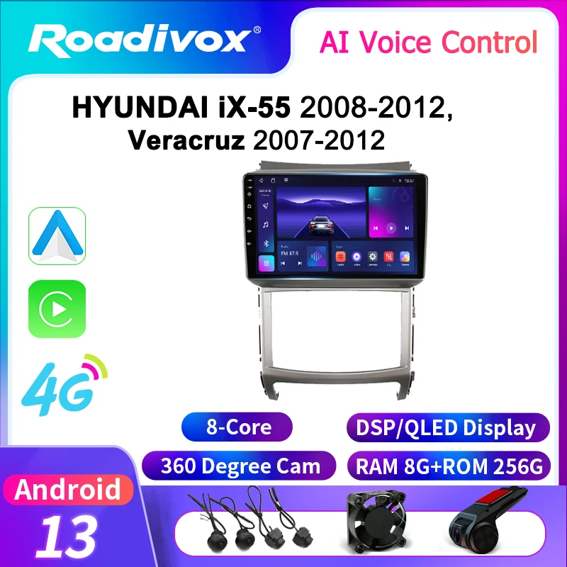 

Автомагнитола roadivox Android для HYUNDAI iX-55 2008 2012 Veracruz 2007 2012 Стерео GPS навигация видео мультимедийный плеер