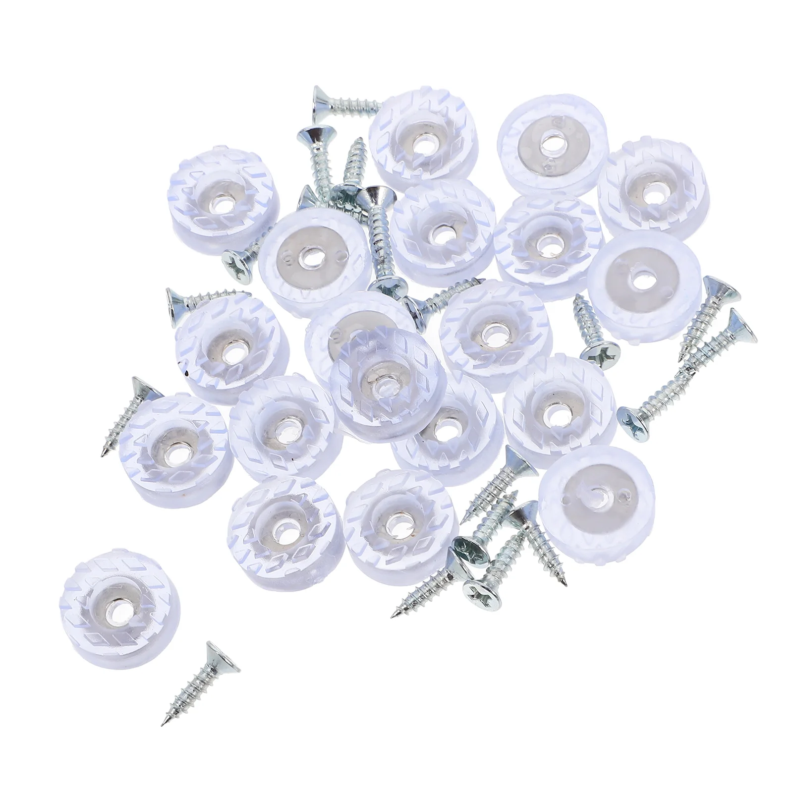 20 Pcs Foot Pad Pieces Screw-on Rubber Feet for Furniture Non-slip Chair Legs Mute