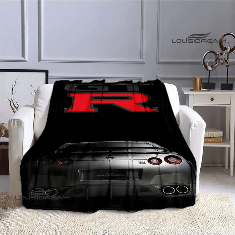 GTR racing retro printed blankets Warm blanket soft and comfortable home travel bed blanket picnic blanket birthday gift