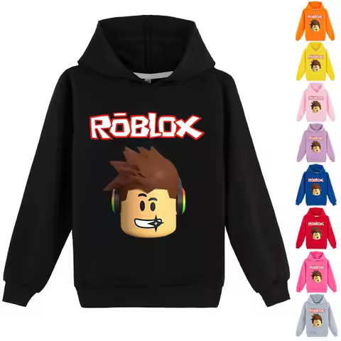 Children's clothing hot sale ROBLOX Spring and Autumn hoodies for boys and girls, hoodies and tops
