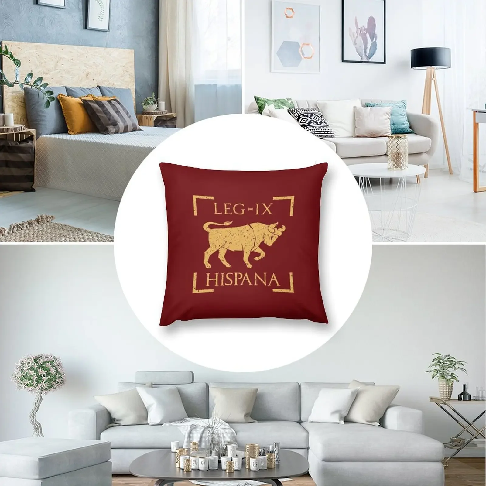 Legio IX Hispana Taurus Emblem Roman Legion Throw Pillow Luxury Pillow Case Throw Pillow Covers Anime