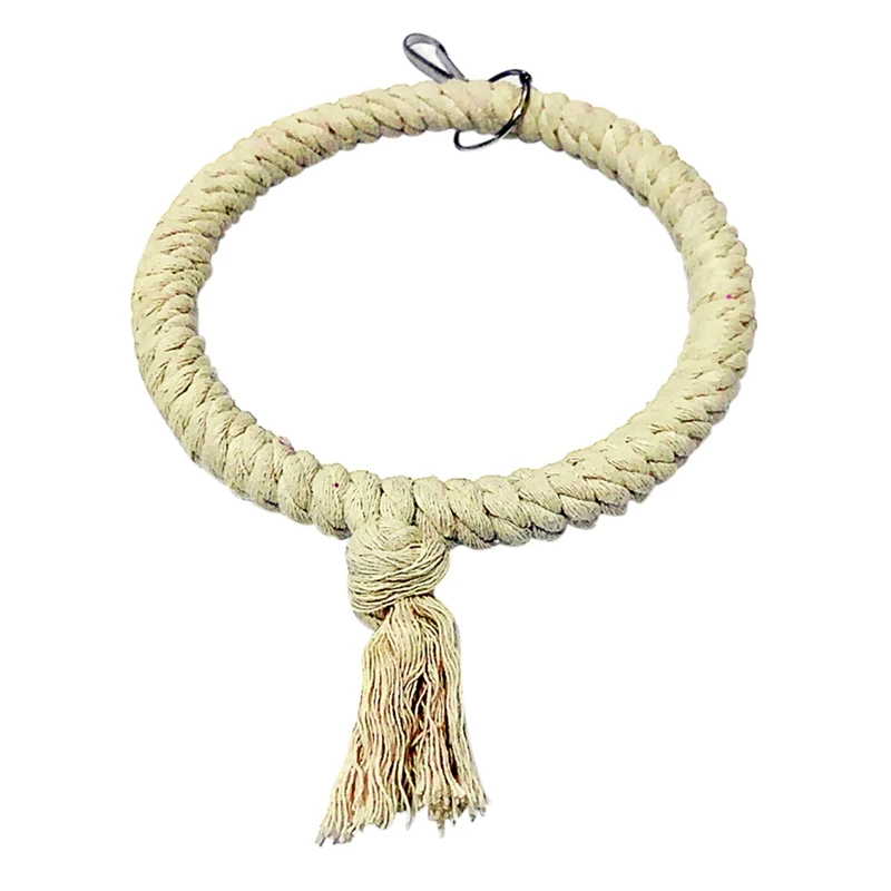 Parrot Rope Swing Standing Bar Pet Bird Chewing Climbing Ring Toy for Cage Pet Accessory