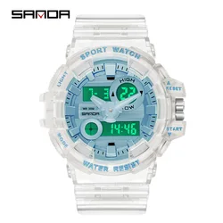 SANDA 3100 Top Brand 2023 New Men's Watches Sport Military Quartz Watch for Men Digital Watch Waterproof Clock relogio masculino