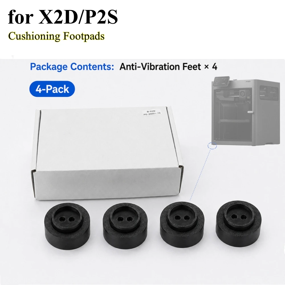 4 PCS Printer Shock-Absorbing Foot Pads for X2D/P2S Spring-loaded Cushion Feet Pads 3D Printer Accessories