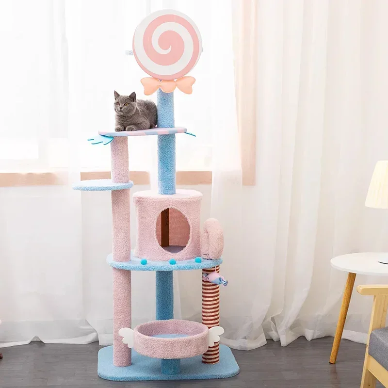 

Plush Large Stairs Cat Tower Sofa Scratcher Tree Tunnel Interactive Toy Cat Villa Climbing Accessoire Chat Pet Furniture