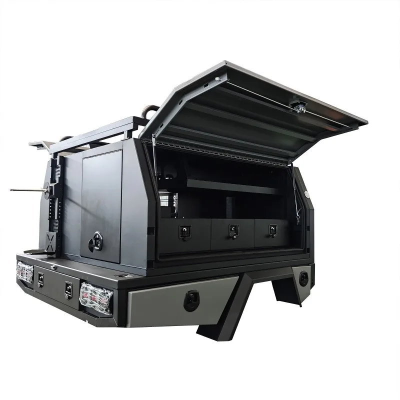 Modified rear box lid, modified aluminum alloy trunk for double-door high-cover pickup truck trunk