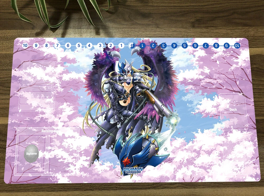 Digimon Board Game Playmat Beelstarmon Trading Card Game Mat DTCG CCG Mat Rubber Mouse Desk Pad TCG Table Play Mat Free Bag