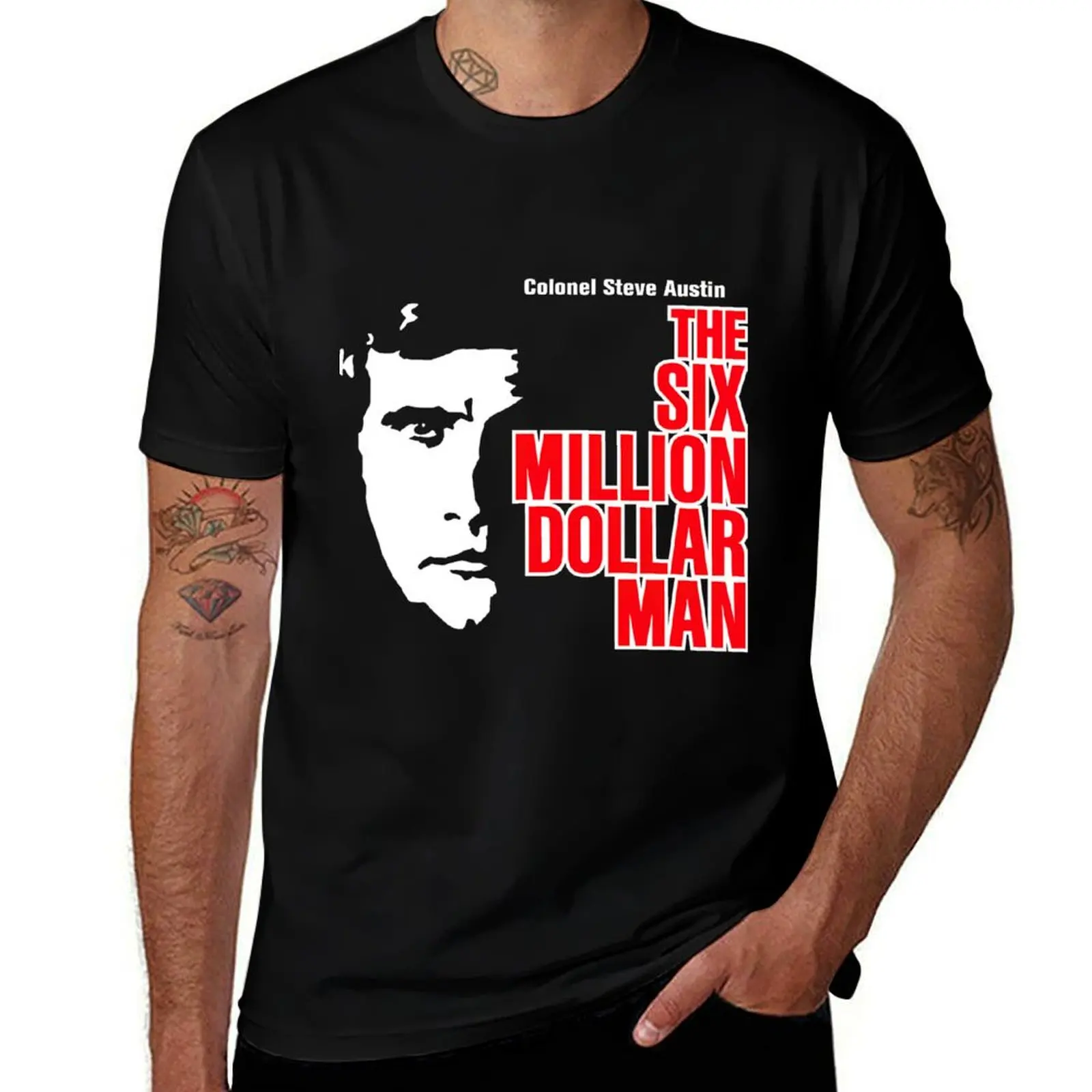 

Six Million Dollar Man The Six Million Dollar Man by T-Shirt oversized graphic tee boys animal print mens shirts graphic tee