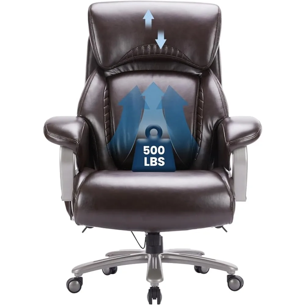 Big and Tall Office Chair 500lbs-Heavy Duty Ergonomic Computer Chair With Extra Wide Seat Gaming Furniture