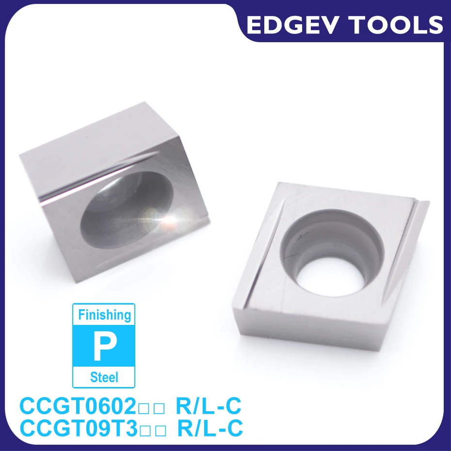 

EDGEV CCGT060202 CCGT060204 CCGT09T302 CCGT09T304 R L C Carbide Insert Steel Boring CNC Lathe Turning Tools Cermet Inserts TN60