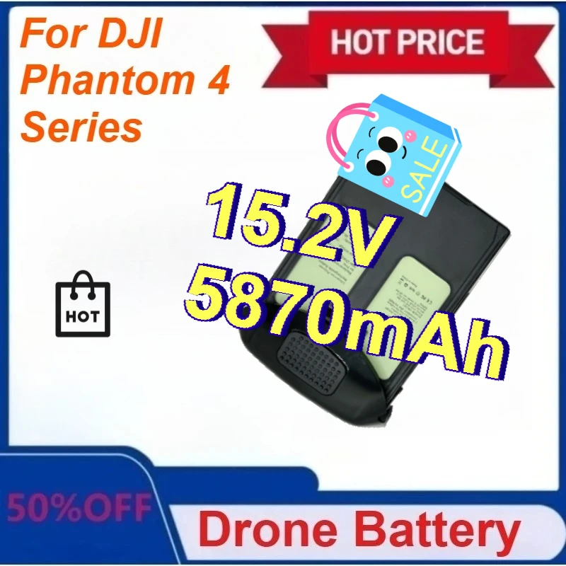 

New Phantom 4 Pro 15.2V 5870mAh Battery Compatible for DJI Phantom 4 Series Drone intelligent flight accessories