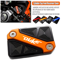 Fit For DUKE RC 390 RC390 RC125 RC200 RC 125 200 2014-2024 Motorcycle CNC Rear & Front Brake Fluid Reservoir Cap Cylinder Cover