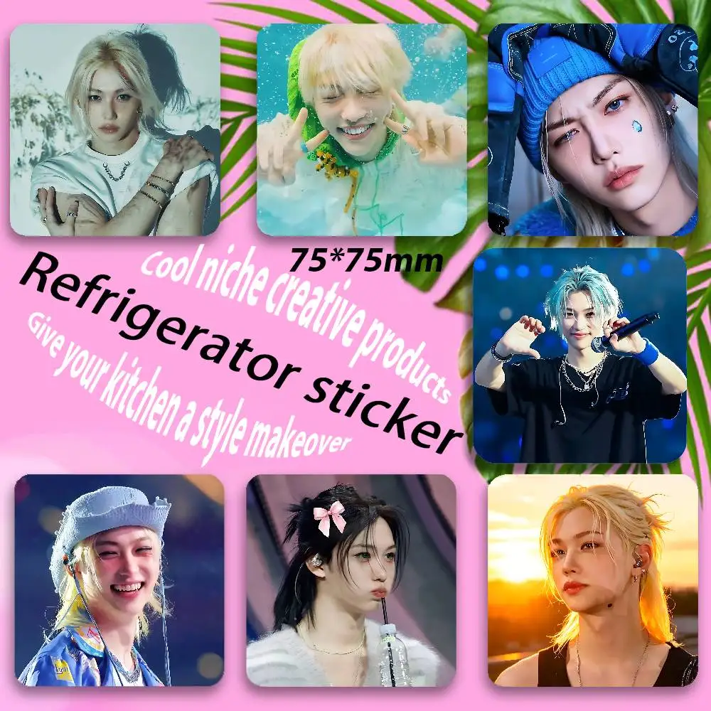 Kpop SKZ F-Felix Fridge Magnets Magnetic Refrigerator Memorial Gifts For Kitchen Office Locker Travel Home Deco