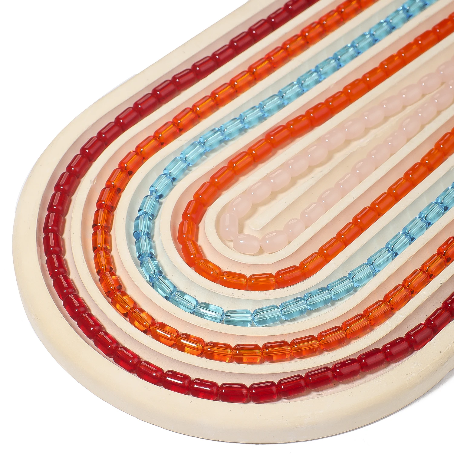 4 x 6 mm bunte zylindrische Porzellan-Kristall-Quarzperlen, glatte, einfarbige Glasperlen für handgefertigte DIY-Armband-Anhänger – Detail 7