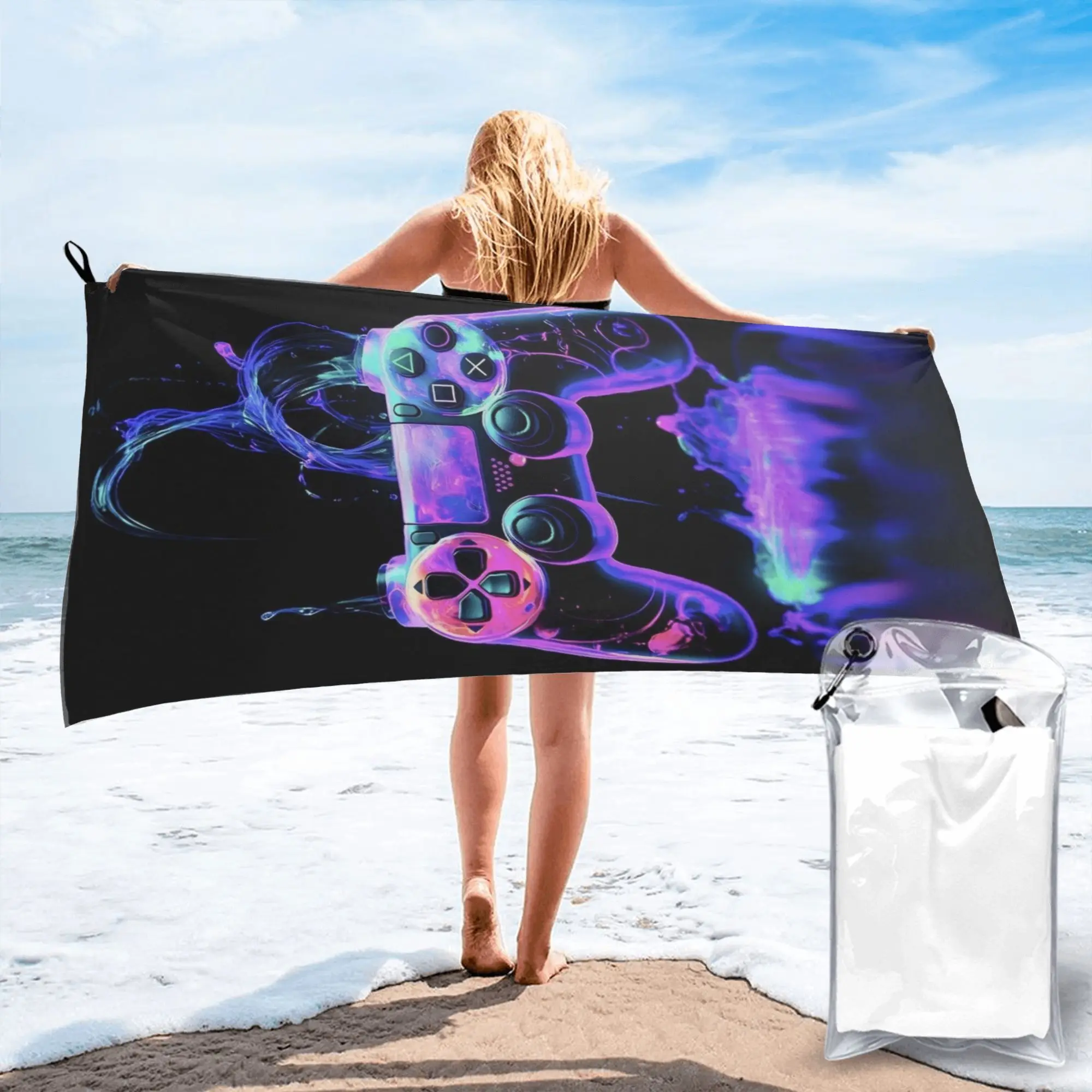 

Пляжное полотенце Gamer Life Gaming из мягкой микрофибры, быстросохнущее, впитывающее, для йоги