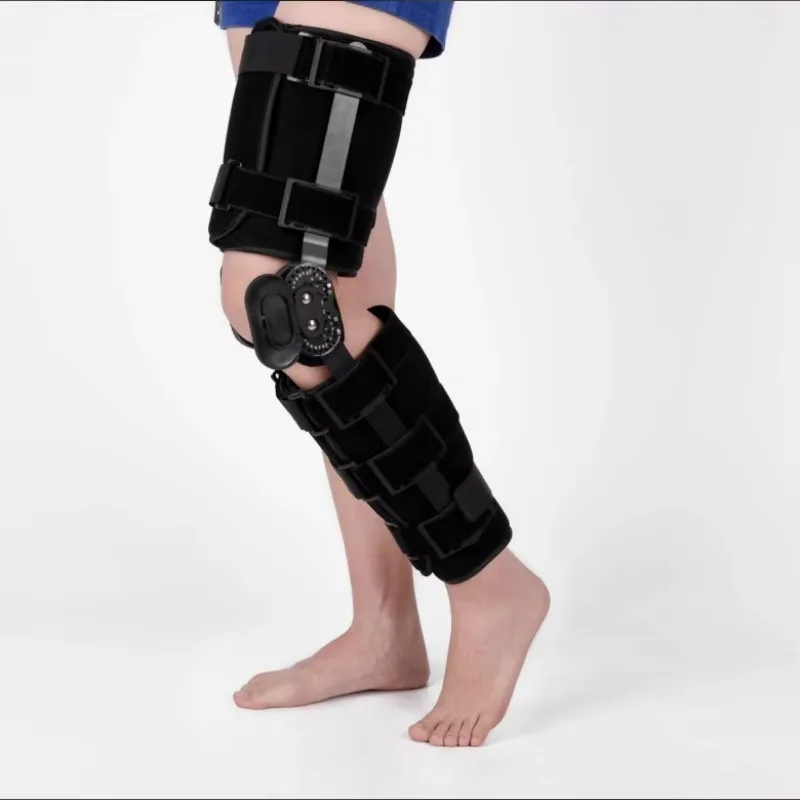 Leg Stabilizer Adjustable Knee Immobilizer Brace Hinged ROM Knee Brace Medical Orthopedic Post Op Hinged Knee Brace