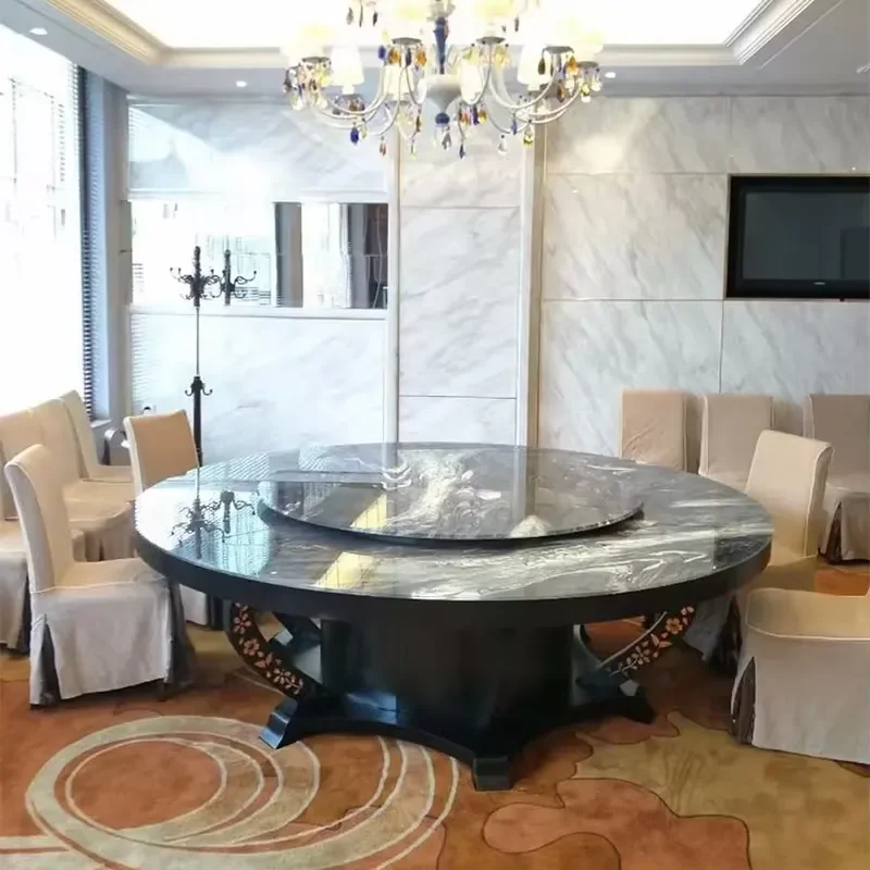 

AOPA Chinese Style Electric Banquet Round Rotating Dining Table