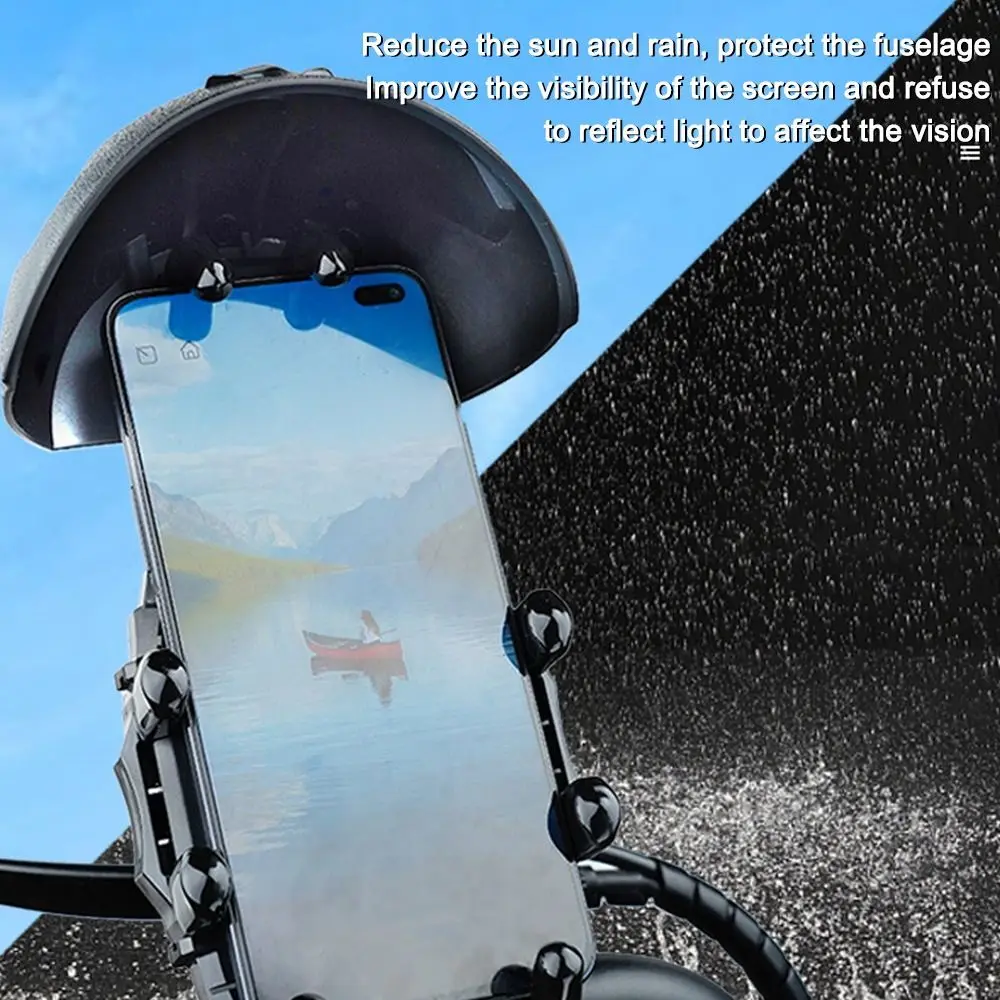 Small Helmet Rider Motorcycle Mobile Phone Holder Rotatable Waterproof Sunshade Navigation Mobile Phone Holder Shockproof