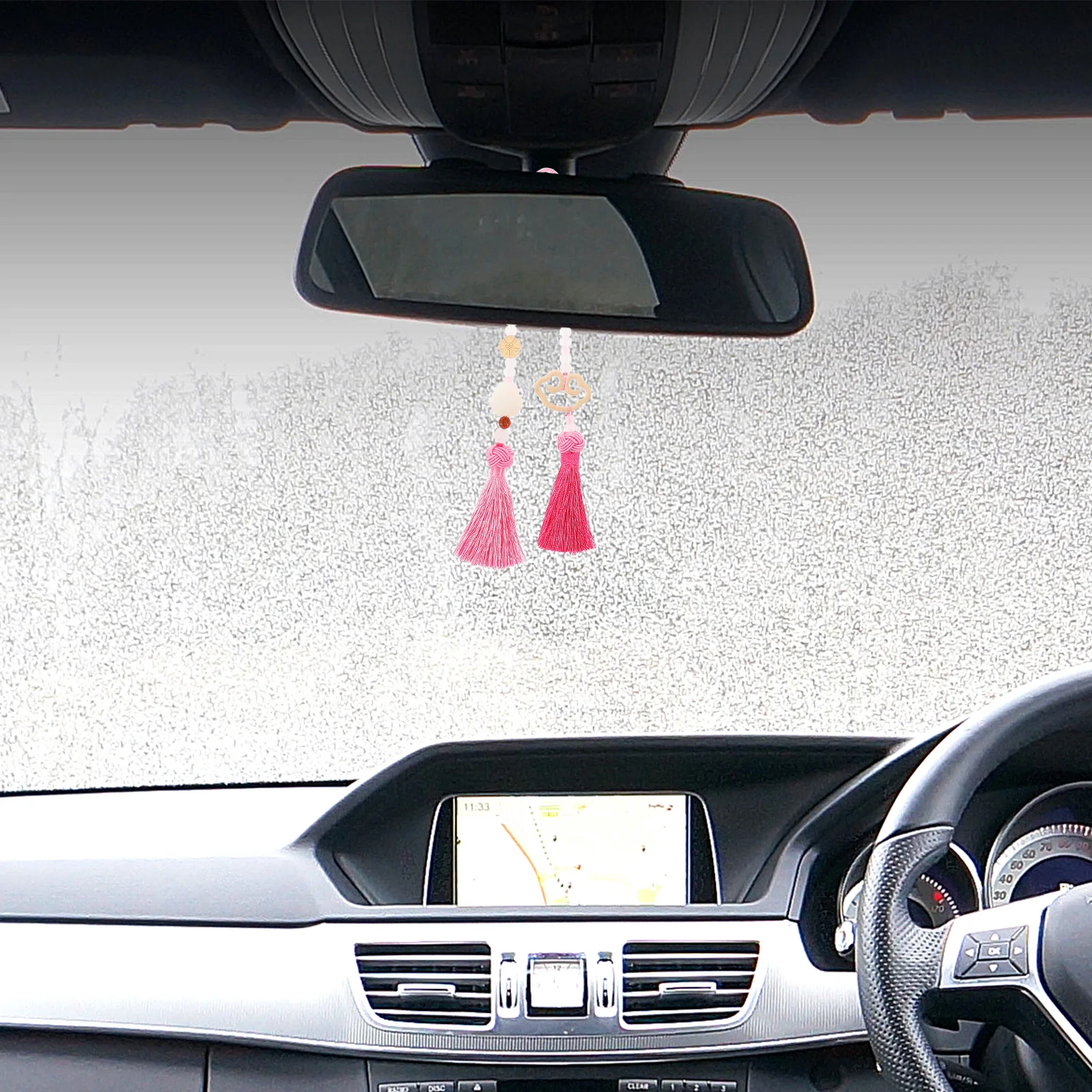 

Car Mirror Hanging Accessories Elegant Blessing Clouds Pendant Decor Durable Auspicious Charm Cute Ornaments Teen Women Men