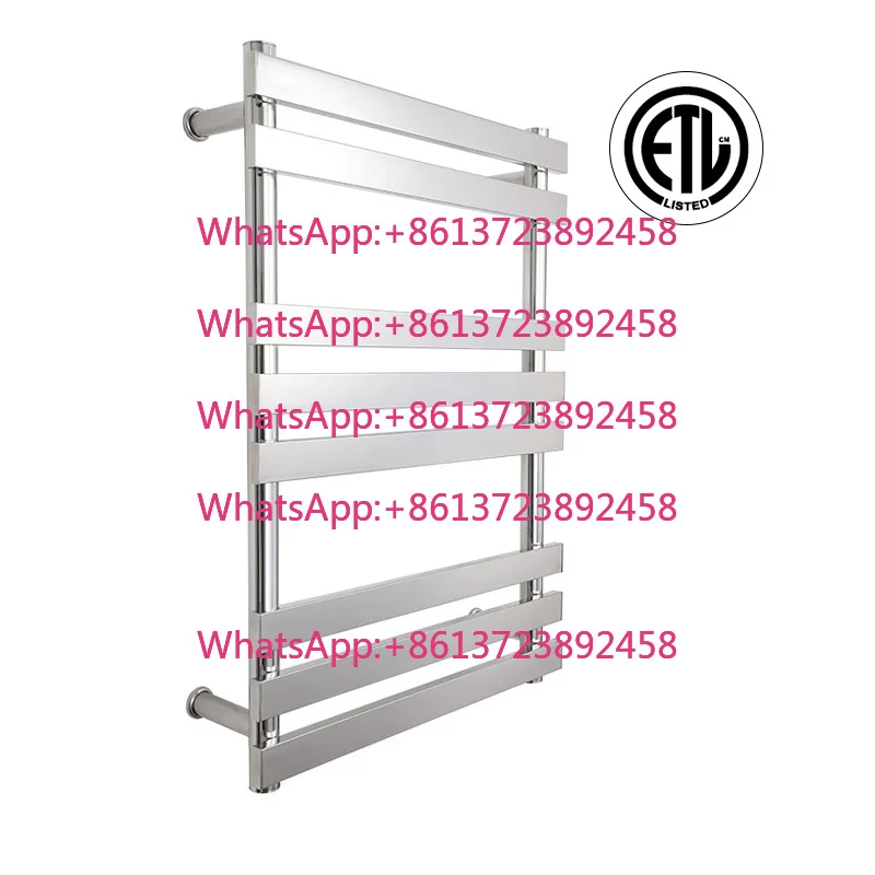 120V Stainless Steel Electric Towel Rack Bathroom Towel Radiators Black/ Chrome Towel Drying Rack
