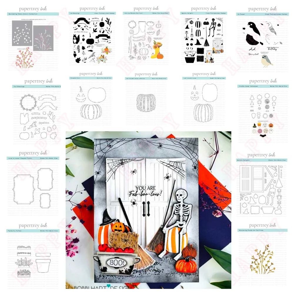 

Elegant Edges: Pumpkin Dies Metal Cutting Dies and Clear Stamps for DIY Scrapbook Handmade Stencils Paper Card Decoration Craft