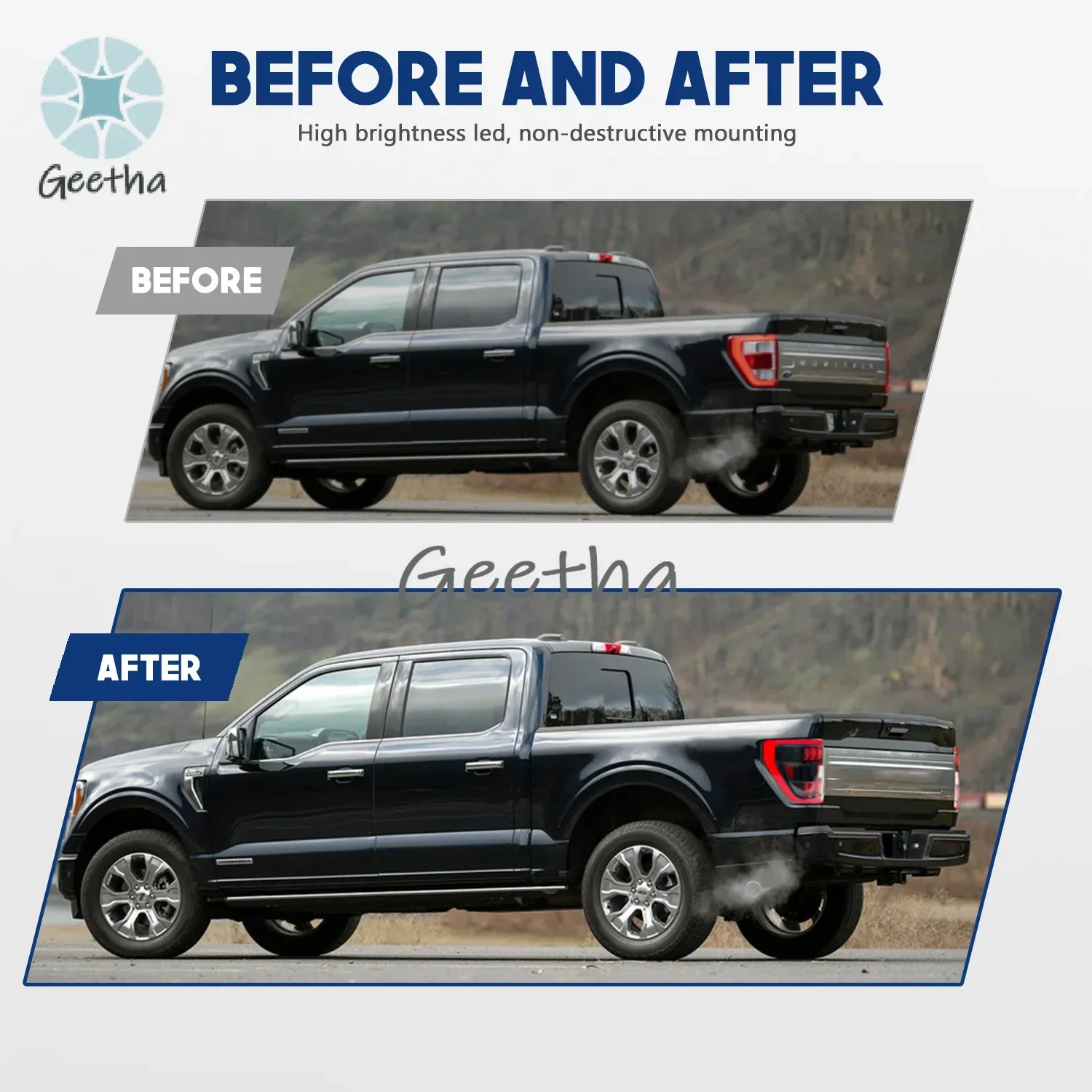 

For Car Tail Lights for Ford Raptor F150 2021-2023 C Daytime Running Lights Dynamic Turn Signals