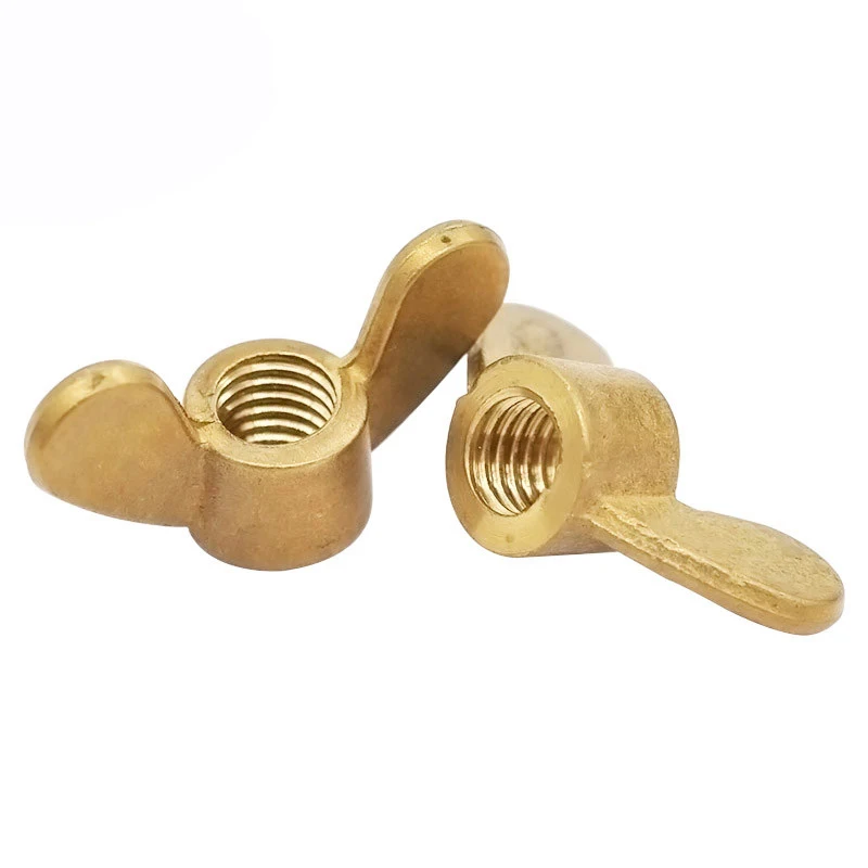 GB62 Brass Wing Nuts, Butterfly Thumb Lock Nuts Hand Twist Fasteners Full Sizes M3 M4 M5 M6 M8 M10 M12 Hardware Fittings
