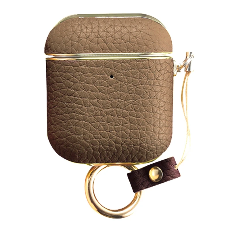 Juste de protection en cuir pour écouteurs, motif litchi, housses de téléphone sans fil, sauna, génération 1/2