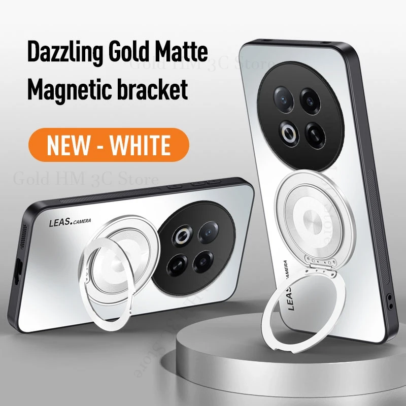 

For Meizu Note 16 Pro Magnetic Ring Stand Matte Phone Case For Meizu 21 Note 16 Dazzling Gold Frosted Cover For MEIZU 21 20 Pro