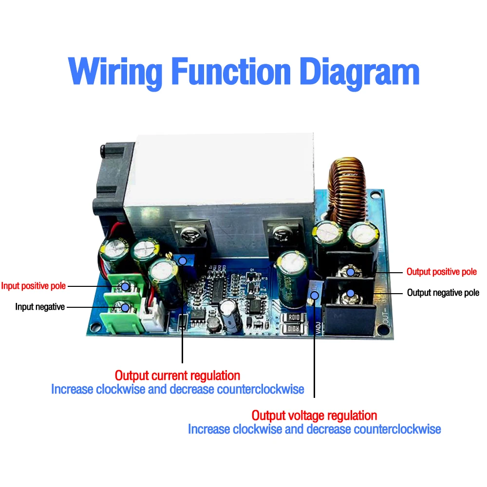 DC-DC Buck Boost Converter Module 12-75V to 2.5-60V Step Down Up Voltage Regulator Constant Current Power Supply