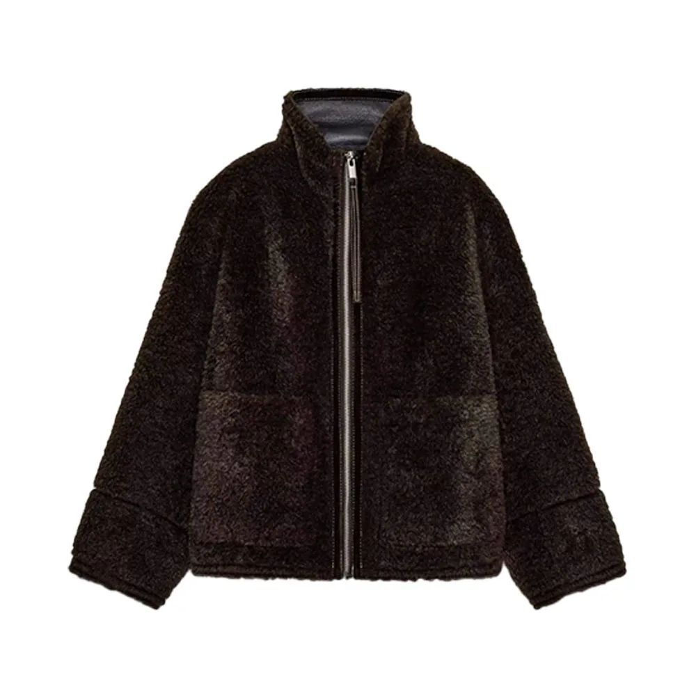 

Winter new women's clothing fashion trend casual loose double-sided lamb wool jacket