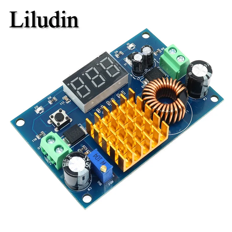 DC-DC Step Up Module DC 3V-35V to DC 5V-45V Boost Module Digital Voltmeter Boost Converter Board 5A Power Adjustable XH-M411