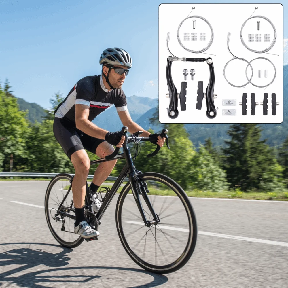Aluminum Alloy Bike V Brake Caliper 10.5cm Front and Rear Bicycle Brake Calipers Bike Linear Pull V Brakes Mountain Bike