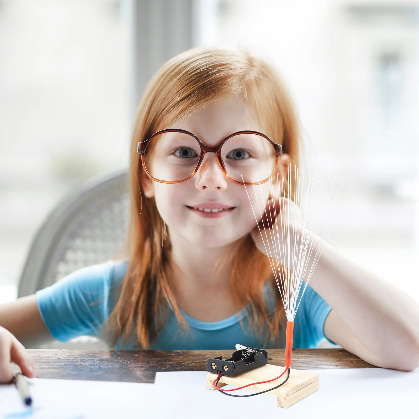 

Fiber Optic Colorful LED Light Operated Standing on Wood Base Romantic Color Changing Fiber Optic Lamp for Home Party