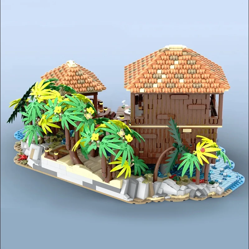 Luxus Malediven Wasser villa Diorama Ziegel Strand Resort Bungalow Block Insel Kurzurlaub Architektur Haus Urlaub Urlaub Reisen