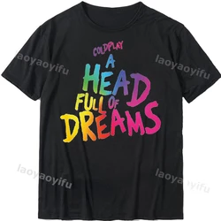 A Head Full of Dreams Cold Play Black Men Short Sleeve Customized T-shirt Unique Mens Clothing Womens Top