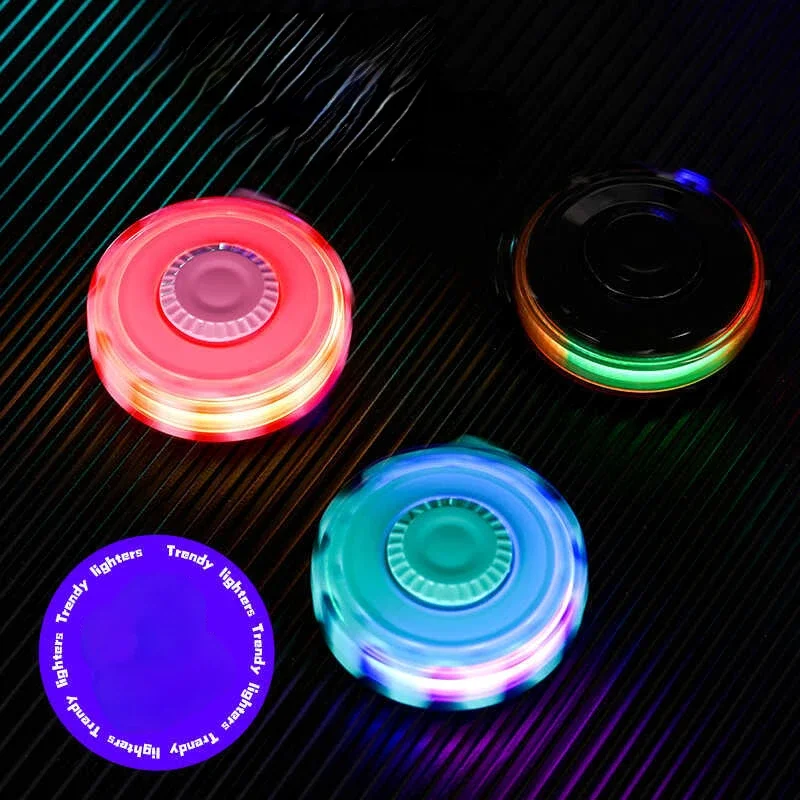 Creative Mecha Fingertip Spinner Windproof Lighter Colorful Flash Bagua Array Luminous Trendy Play Decompression Cool  Men Gifts