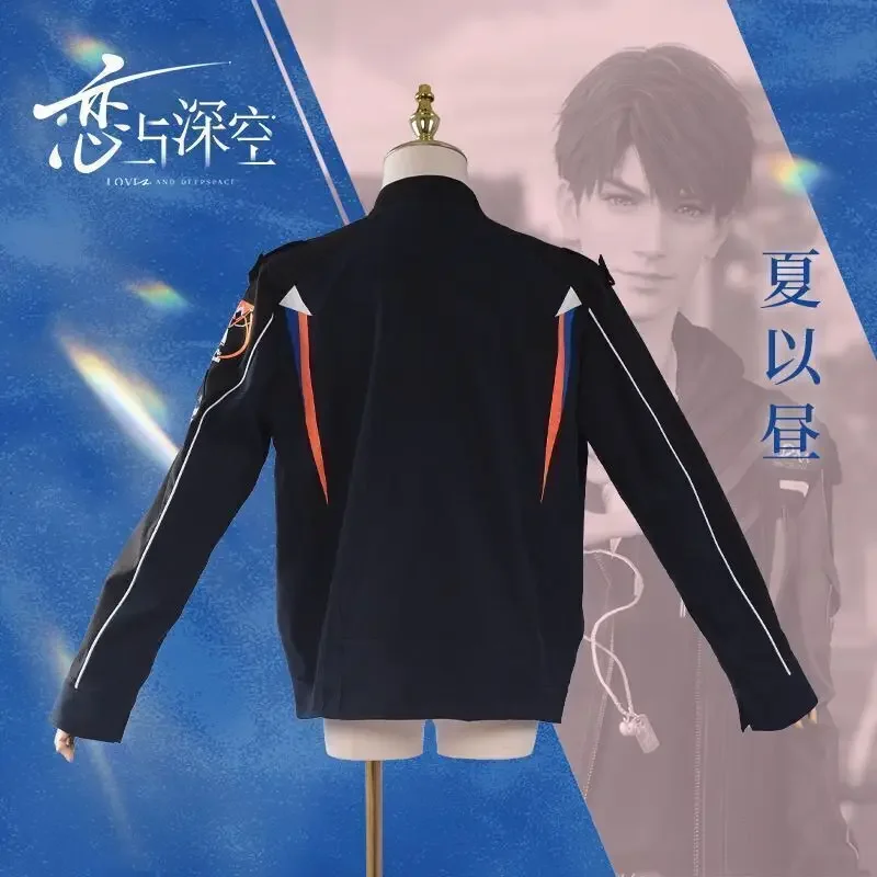 2025 Caleb Game Love And Deepspace Cosplay Caleb Teman Masa Kecil Cos Kostum Jaket Daywear Logam Persegi Kalung Kostum Set