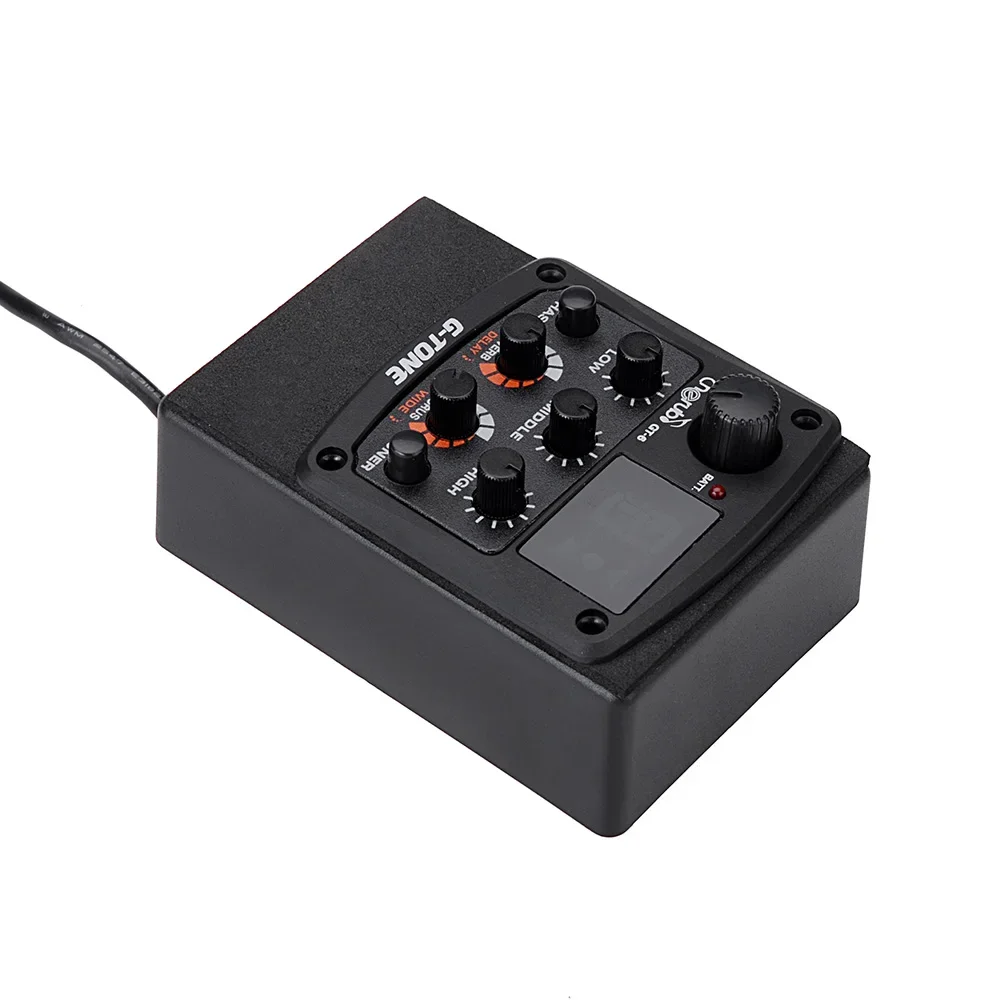 

Hooqu 3-Band EQ Acoustic Guitar Preamp Pickup With LCD Tuner Effect Pedal For Classical Guitar Use Includes Guitar Picks