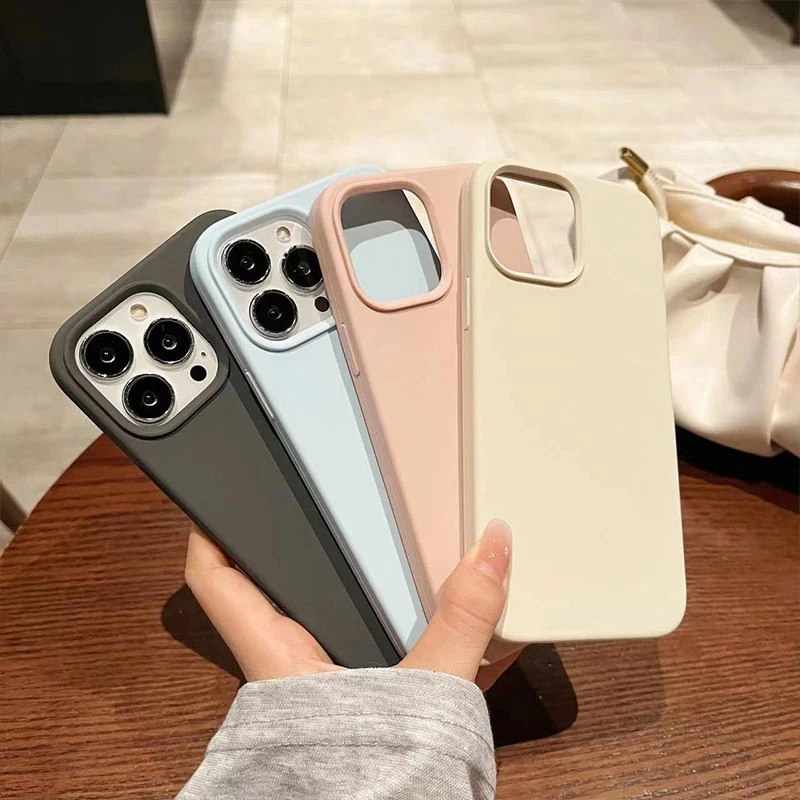 Original Liquid Silicone Shockproof Case For Apple iPhone 15 14 12 11 13 Pro Max Soft Cute Back Cover For 14 15 Plus Accessories
