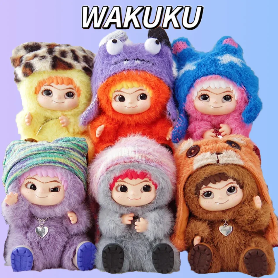 

Милая Wakuku Action Fun Party Wakuku Fuzzy Trendy Blind Box Фигурка Mystery Box Симпатичная кукла Сумка Подвеска Кукла Сумка-сюрприз Подарочная игрушка