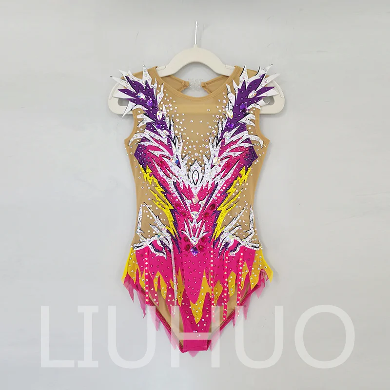 LIUHUO Rhythmic Gymnastics Leotard Competitive Cheerleading Performance For Children