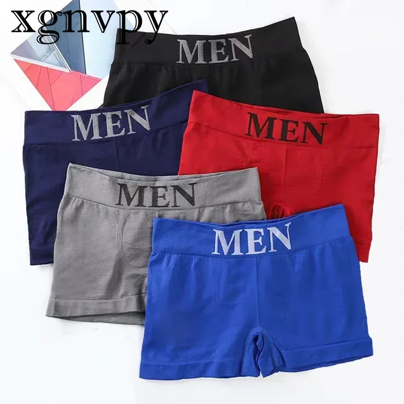 xgnvpy Men\'s Panties Letter Printing Underwear Boxershorts Men Soft Boxer Shorts 2022 Breathable Male Elastic Underpants